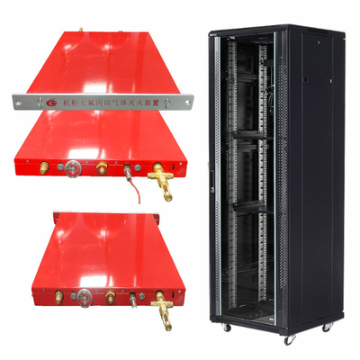 70L Automatic Fire Extinguisher Rack Mount Cabinet Fire Detection Clean Gas Environmental Friendly